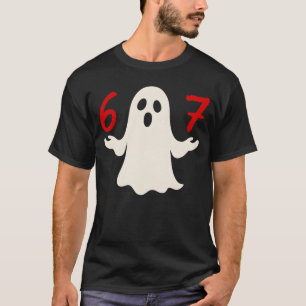 Fun Si Seven Meme 6 7 Halloween Ghost Costume fami T-Shirt
