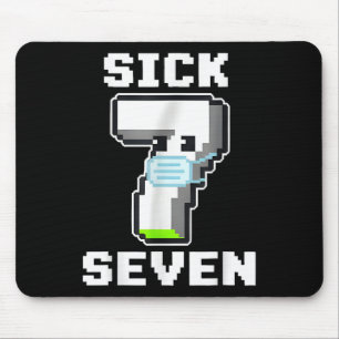 Fun Sick Seven Pixel Meme Halloween Costume Wordpl Mouse Pad