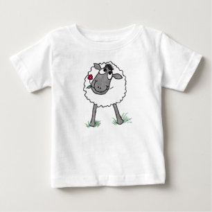 Fun Silly Sheep with Flower, Toddler T-shirt