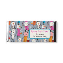 Fun Silly Snowmen Drinking Hot Cocoa