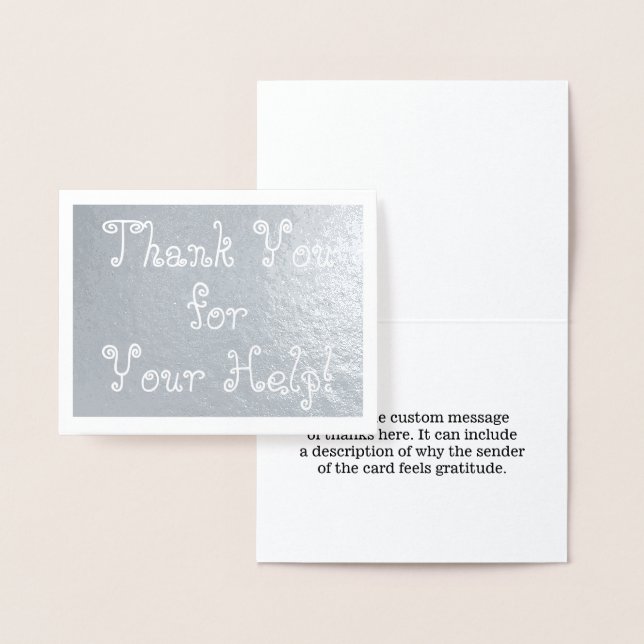 Fun, Silly "Thank You for Your Help!" Card (Display)