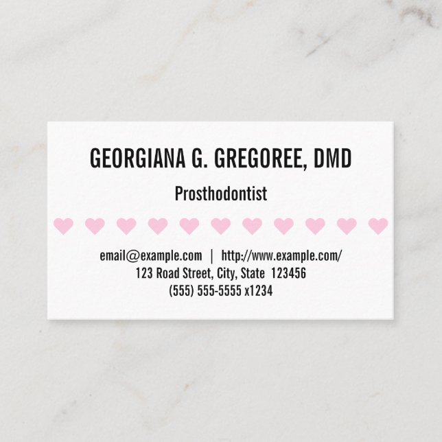Fun, Simple Prosthodontist Business Card (Front)