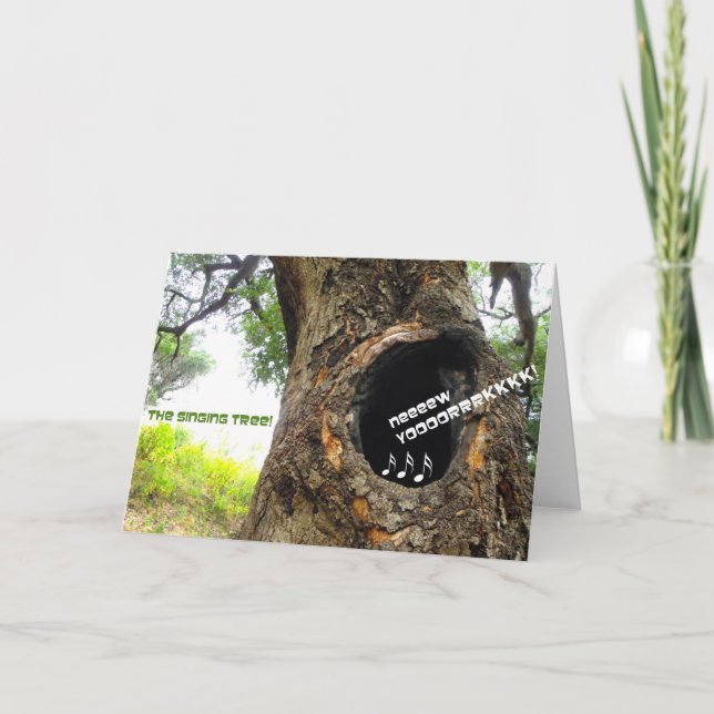 Fun Singing Tree Greeting Card! Card (Front)