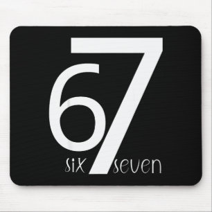 Fun Six Seven 6 7 Meme Design 6 7  Mouse Pad