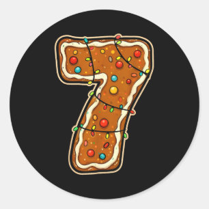 Fun Six Seven 6 7 Meme Design Christmas For Men Wo Classic Round Sticker