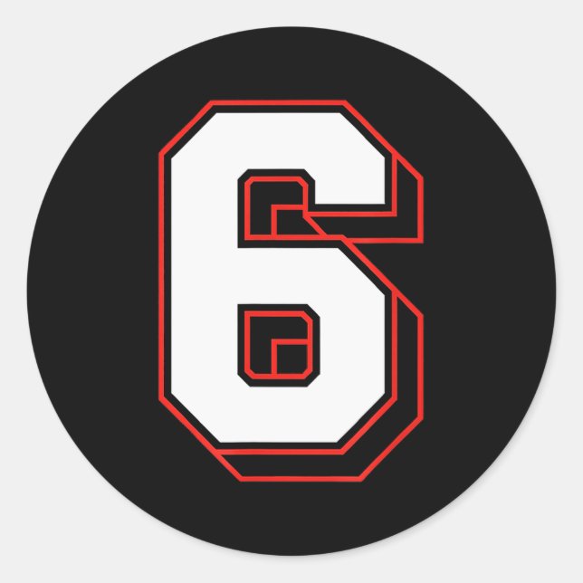 Fun Six Seven 6 7 Meme Design  Classic Round Sticker (Front)