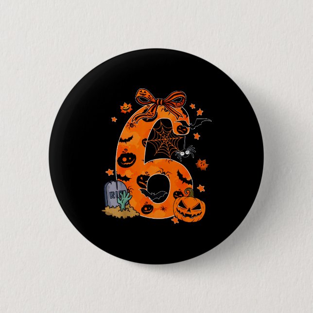 Fun Six Seven 6 7 Meme Design Couples Halloween  6 Cm Round Badge (Front)