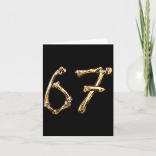 Fun Six Seven 6 7 Meme Design Couples Halloween  Card