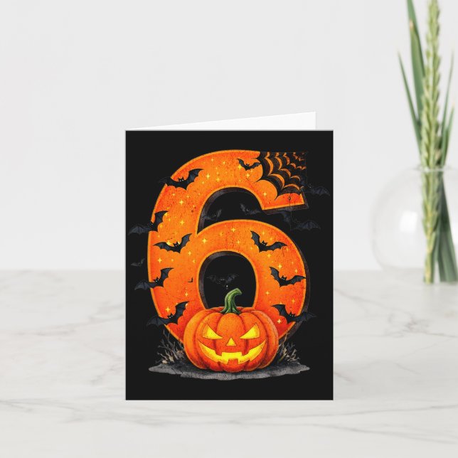 Fun Six Seven 6 7 Meme Design Couples Halloween  Card (Front)