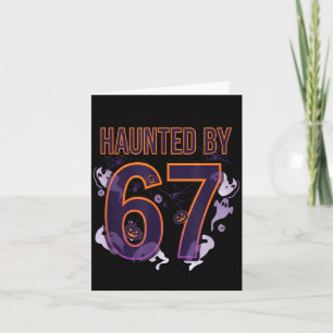Fun Six Seven 6 7 Meme Design Couples Halloween  Card