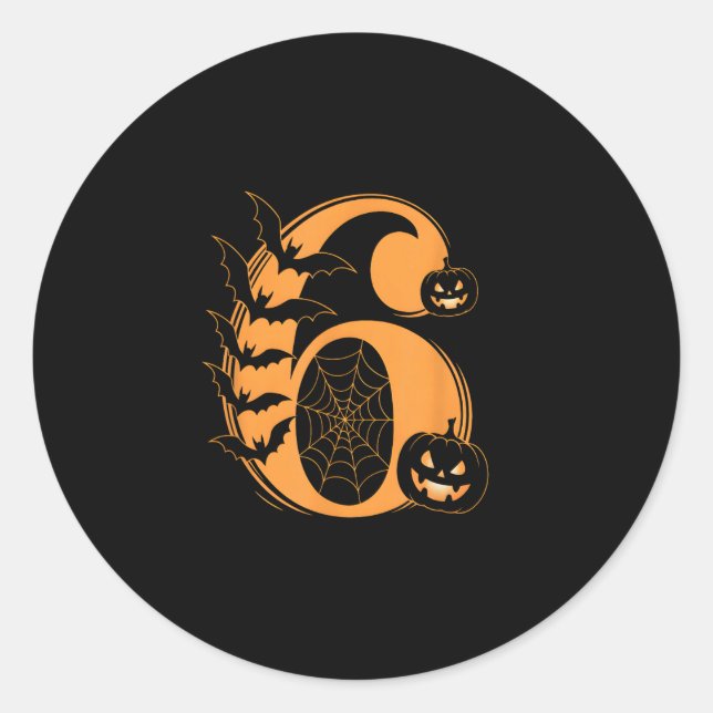 Fun Six Seven 6 7 Meme Design Couples Halloween  Classic Round Sticker (Front)