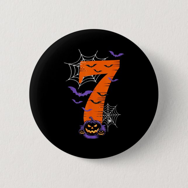Fun Six Seven 6 7 Meme Design Couples Halloween  Cm Round Badge (Front)