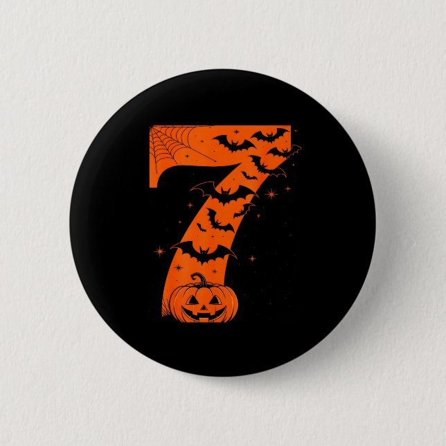 Fun Six Seven 6 7 Meme Design Couples Halloween  Cm Round Badge (Front)