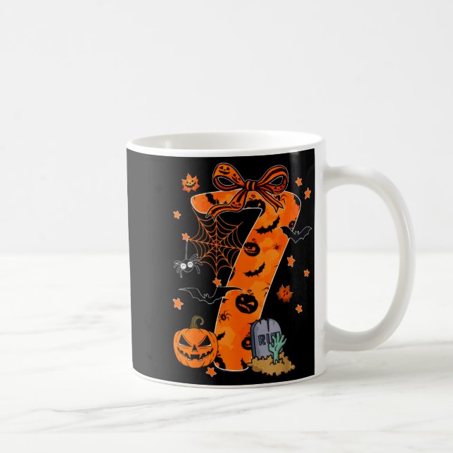 Fun Six Seven 6 7 Meme Design Couples Halloween  Coffee Mug (Right)