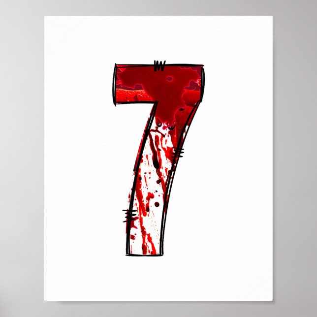 Fun Six Seven 6 7 Meme Design Couples Halloween Ho Poster (Front)