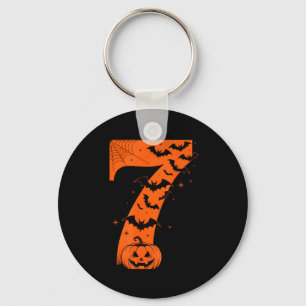 Fun Six Seven 6 7 Meme Design Couples Halloween  Key Ring