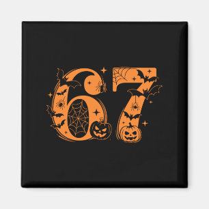 Fun Six Seven 6 7 Meme Design Couples Halloween Lo Magnet