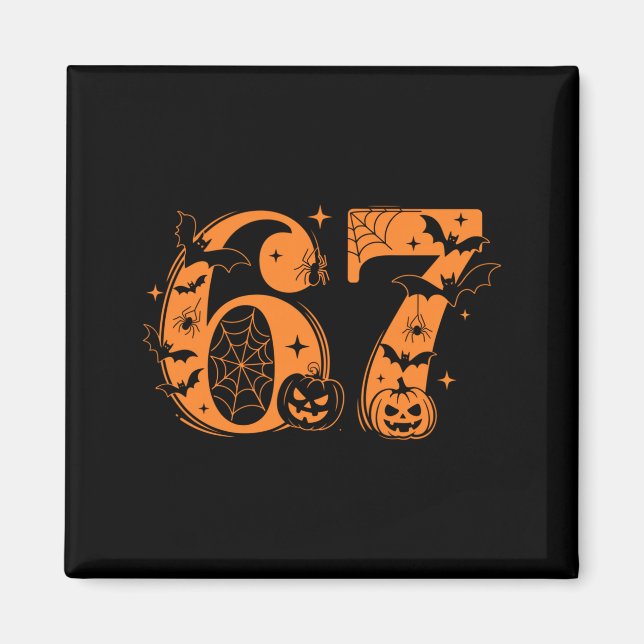 Fun Six Seven 6 7 Meme Design Couples Halloween Lo Magnet (Front)