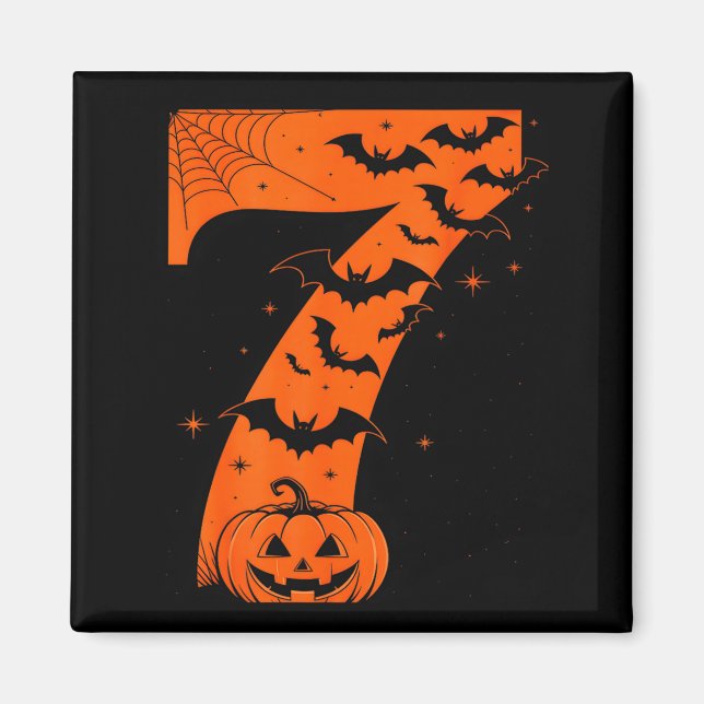 Fun Six Seven 6 7 Meme Design Couples Halloween  Magnet (Front)