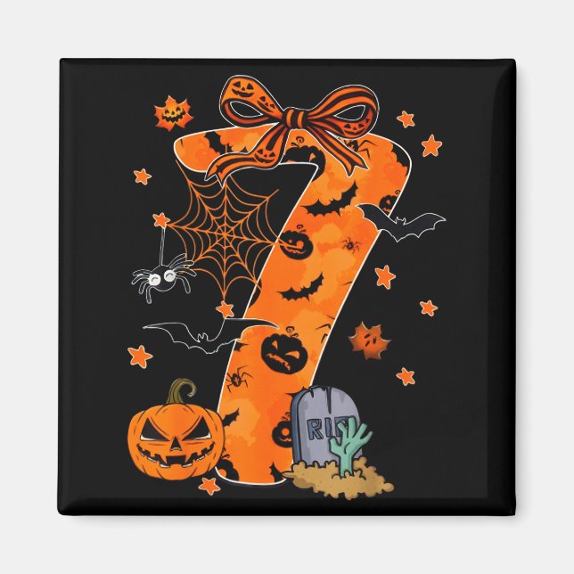 Fun Six Seven 6 7 Meme Design Couples Halloween  Magnet (Front)