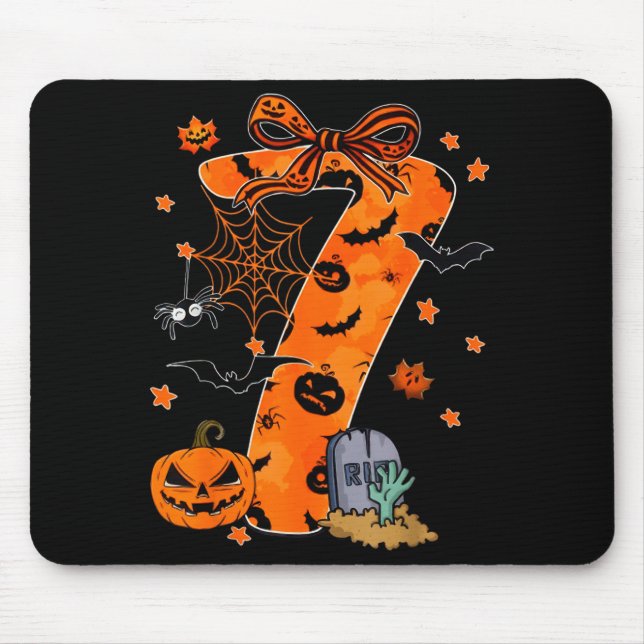 Fun Six Seven 6 7 Meme Design Couples Halloween  Mouse Pad (Front)