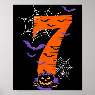 Fun Six Seven 6 7 Meme Design Couples Halloween Poster