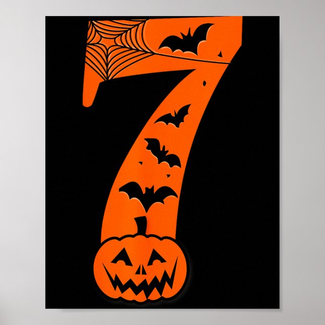 Fun Six Seven 6 7 Meme Design Couples Halloween  Poster (Front)