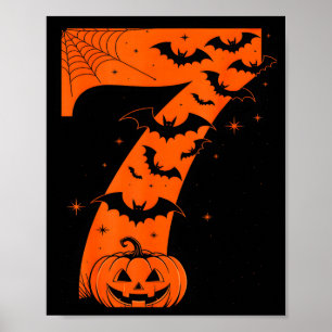 Fun Six Seven 6 7 Meme Design Couples Halloween  Poster