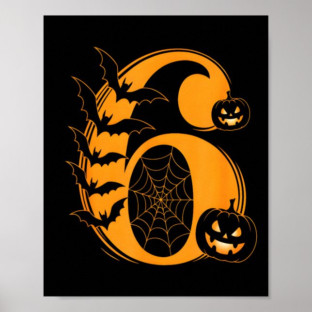 Fun Six Seven 6 7 Meme Design Couples Halloween  Poster (Front)