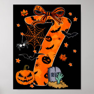 Fun Six Seven 6 7 Meme Design Couples Halloween Poster