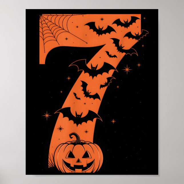 Fun Six Seven 6 7 Meme Design Couples Halloween  Poster (Front)