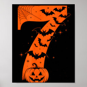Fun Six Seven 6 7 Meme Design Couples Halloween Poster