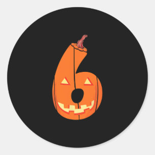 Fun Six Seven 6 7 Meme Design Couples Halloween Pu Classic Round Sticker