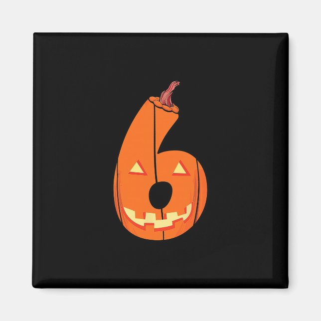 Fun Six Seven 6 7 Meme Design Couples Halloween Pu Magnet (Front)