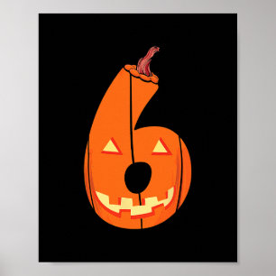 Fun Six Seven 6 7 Meme Design Couples Halloween Pu Poster