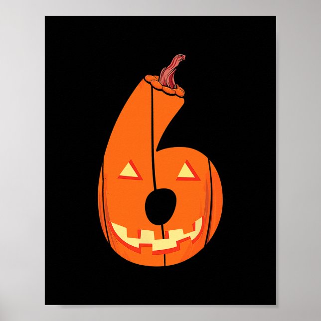 Fun Six Seven 6 7 Meme Design Couples Halloween Pu Poster (Front)