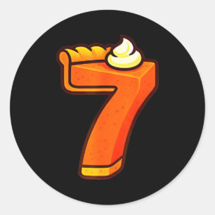 Fun Six Seven 6 7 Meme Design Couples Thanksgiving Classic Round Sticker