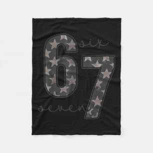 Fun Six Seven 6 7 Meme Design Fleece Blanket