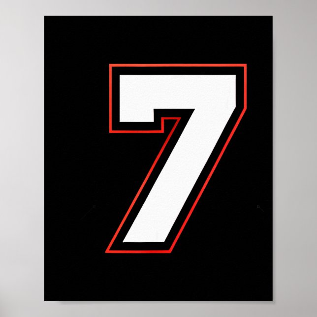 Fun Six Seven 6 7 Meme Design  Poster (Front)