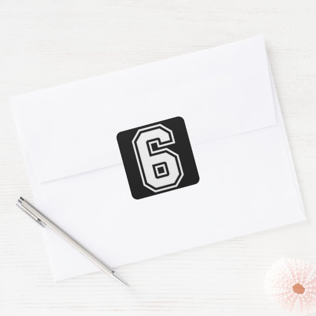Fun Six Seven 6 7 Meme  Square Sticker (Envelope)
