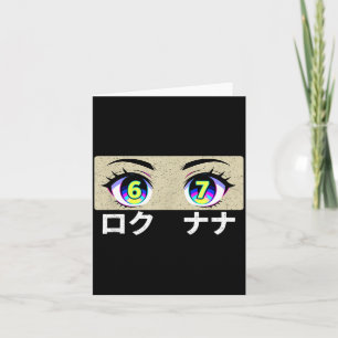 Fun Six Seven Meme 6 And 7 In Japanese Anime Eyes  Card