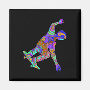 Fun Skateboard Trick Graphic Skate T Shirt Tee Magnet