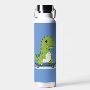 Fun Skateboarding Dinosaur Water Bottle
