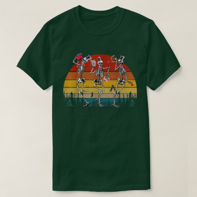 Fun Skeleton Dancing Dead Inside But It's Valentin T-Shirt (Design Front)