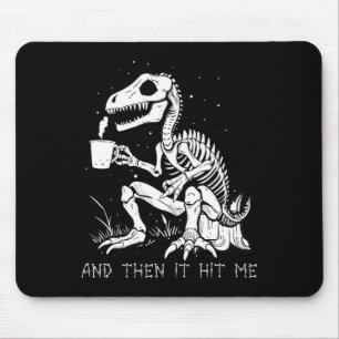 Fun Skeleton Dinosaur Costume Goth Men Women Hallo Mouse Pad