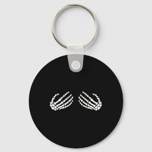 Fun Skeleton Hands Halloween Girls Skeleton Bra  Key Ring