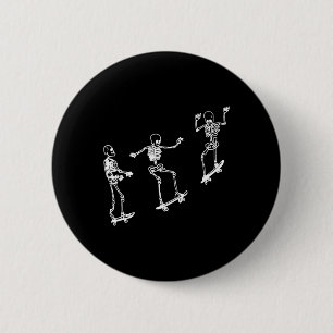 Fun Skeleton Skateboard Halloween Skateboarding Sk 6 Cm Round Badge
