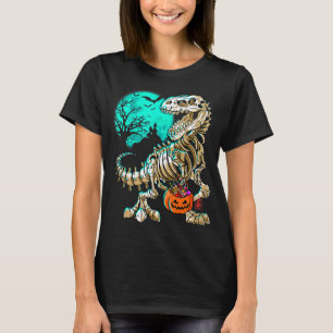 Fun Skeleton TRex Halloween Boys Dino Kids Fossil T-Shirt