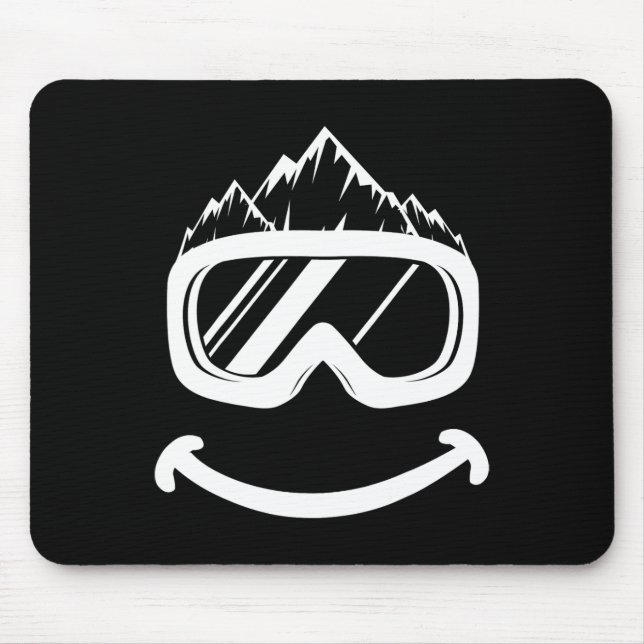 Fun Ski Tee Skiing Funny Snowboard  Mouse Pad (Front)