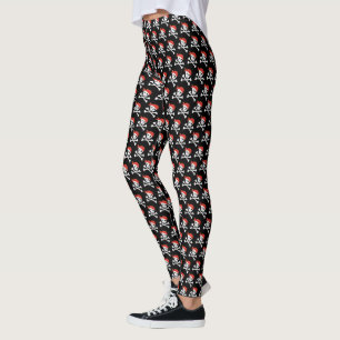 Fun Skull and Crossbones Pattern Pirate Leggings